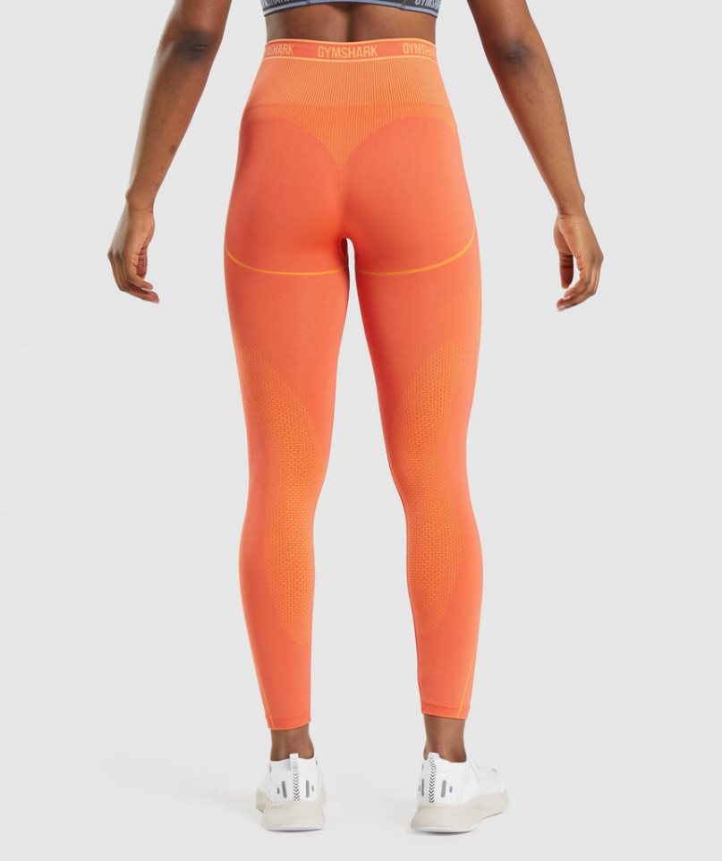 Women's Gymshark Apex Seamless High Rise Leggings Orange | CA 163DNA